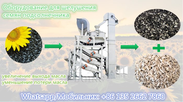 оборудование для шелушения семян подсолнечника