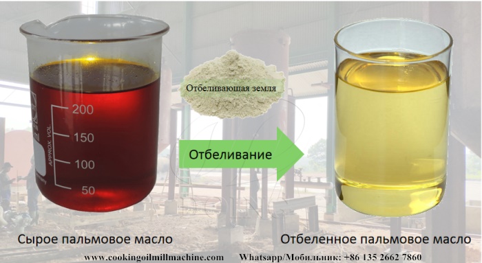 отбеливание сырого растительного масла