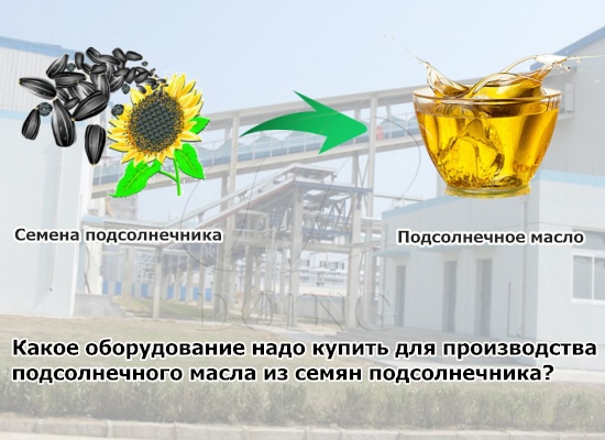 Какое оборудование надо купить для производства подсолнечного масла из семян подсолнечника?