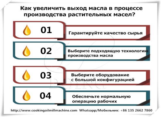 Как увеличить выход масла в процессе производства растительных масел?