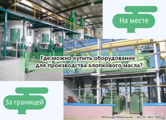 Где можно купить оборудование для производства хлопкового масла?