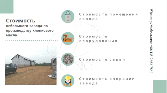 стоимость завода по производству хлопкового масла
