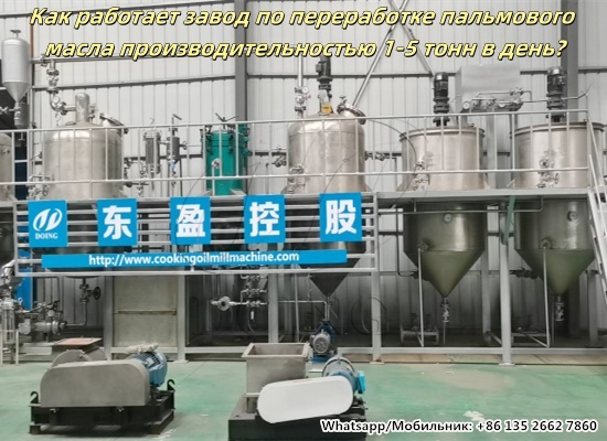 Как работает завод по переработке пальмового масла производительностью 1-5 тонн в день?