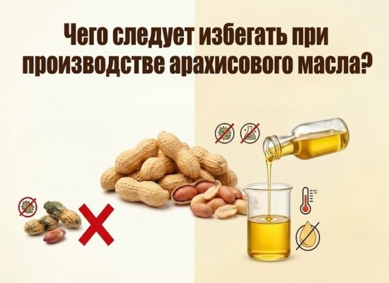Чего следует избегать при производстве арахисового масла?