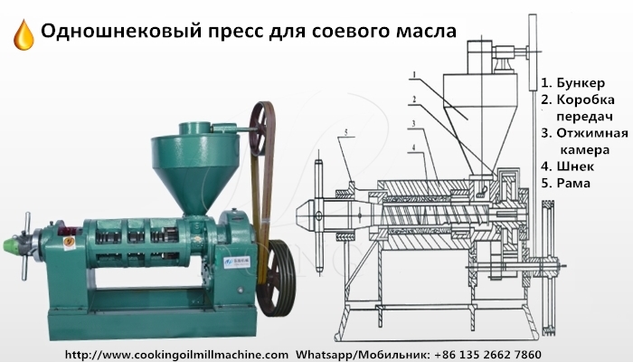 одношнековый пресс для соевого масла