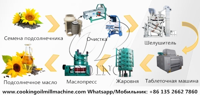 оборудование для предварительной обработки и прессования подсолнечного масла